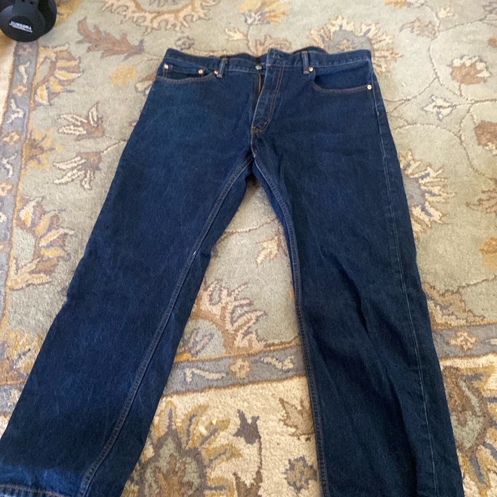 Mens Levi's 505 dark wash jeans